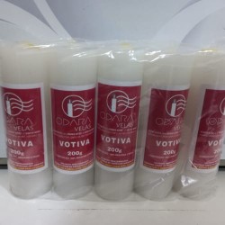 Pacote com 5 velas Brancas 200 gr